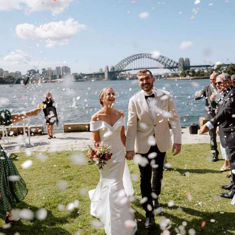 Just Married at Balmain Wharf