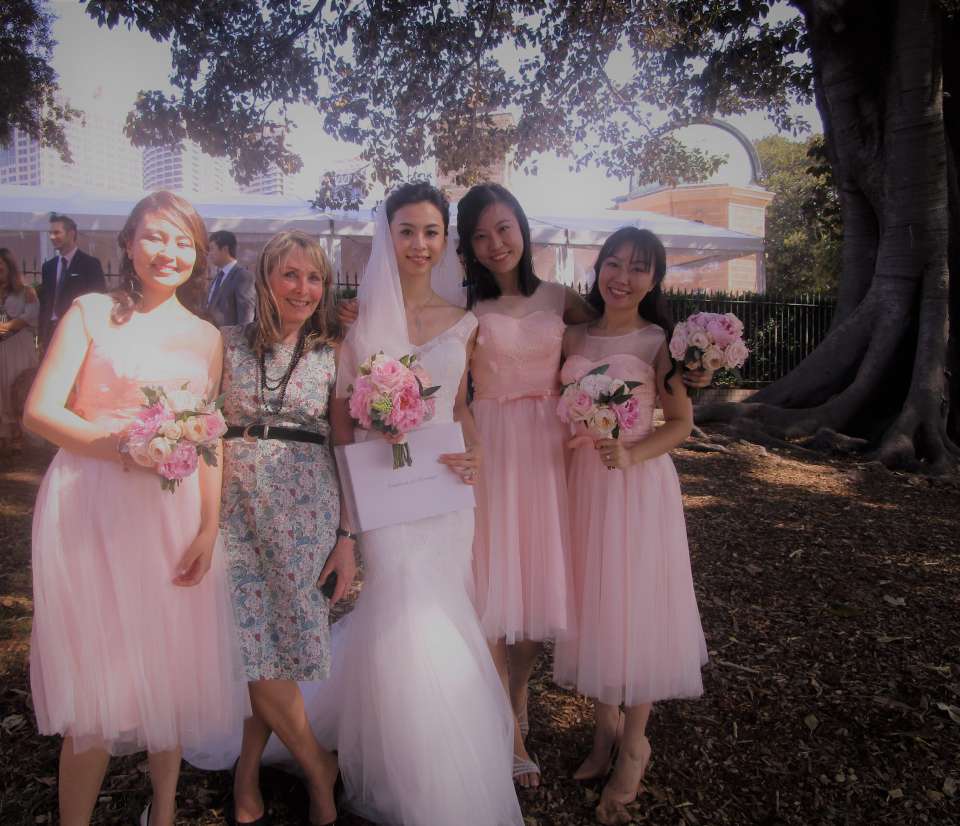 Janet With Alice & Her Bridesmaids 